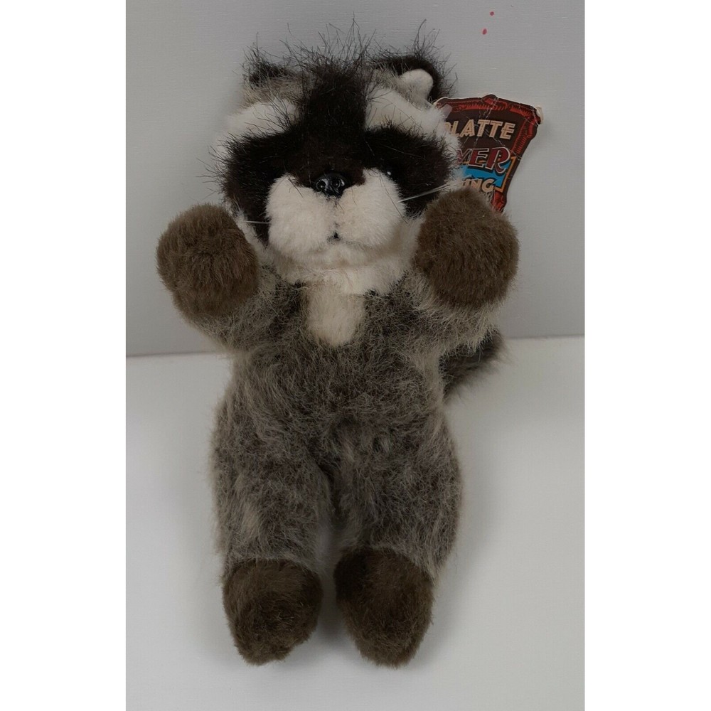 1991 Vtg. Plush Mini Roger Raccoon 9" Platte River Trading Creations #3676 w/Tag